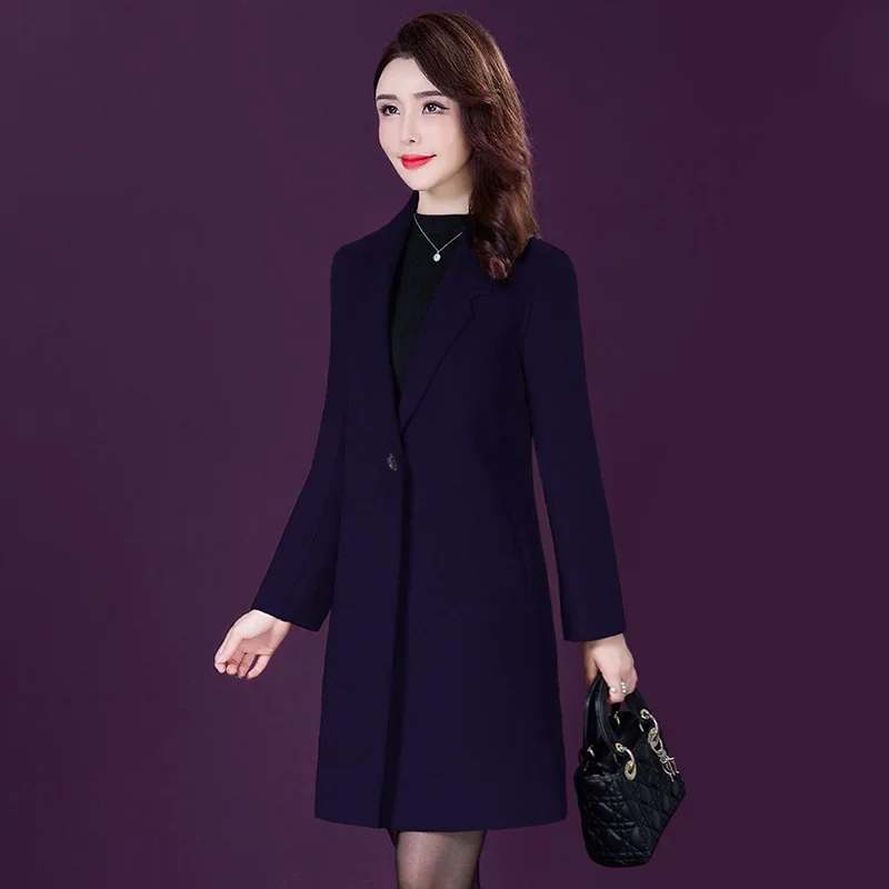 Woolen coat women's 2022 autumn and winter new wool nizi medium and long woolen coat coat