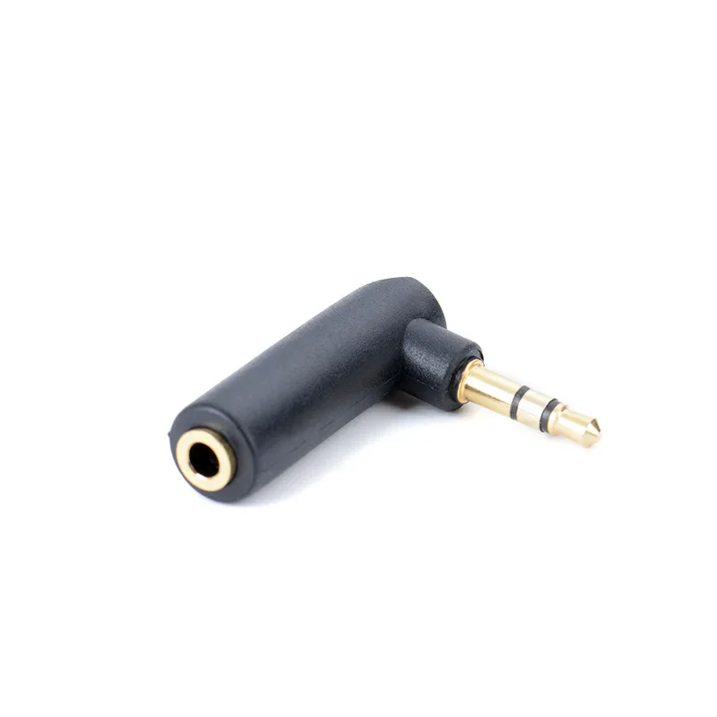 1pc 3.5mm Male to Female 90 Degree Right Angled Adapter Converter Headphone Audio Microphone Jack Stereo Plug Connector