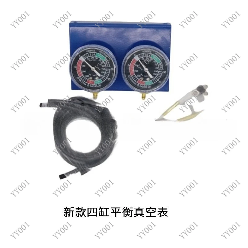 Motorcycle 4-Carburetor Synchronizer Vacuum Gauge Balancer Tool for Engine Tuning Maintenance