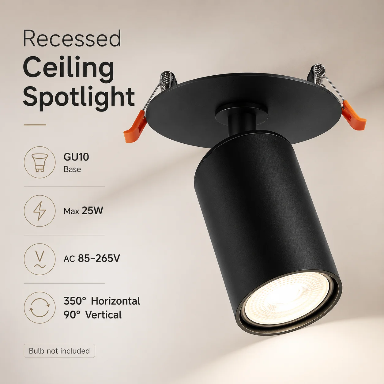Recessed Ceiling Spotlight Kitchen Lamp GU10 Bulb Led Ceiling Light for Corridor Store Led Spot Lamp Downlight Decor AC85-265V