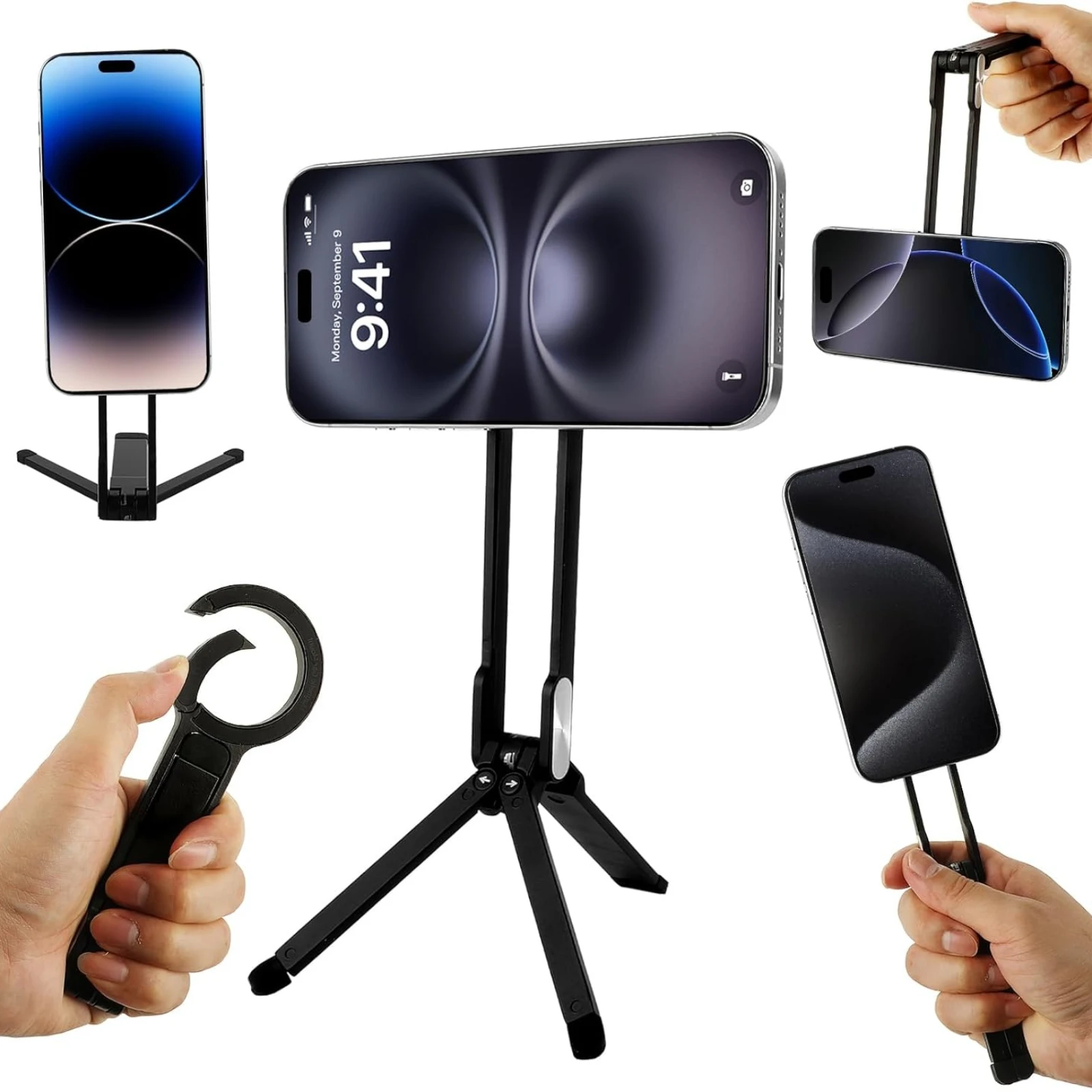 

Magnetic Pocket Phone Tripod Foldable Smartphone Mini Portable Tripod Cell Phone Stand Magnet Quick Mount