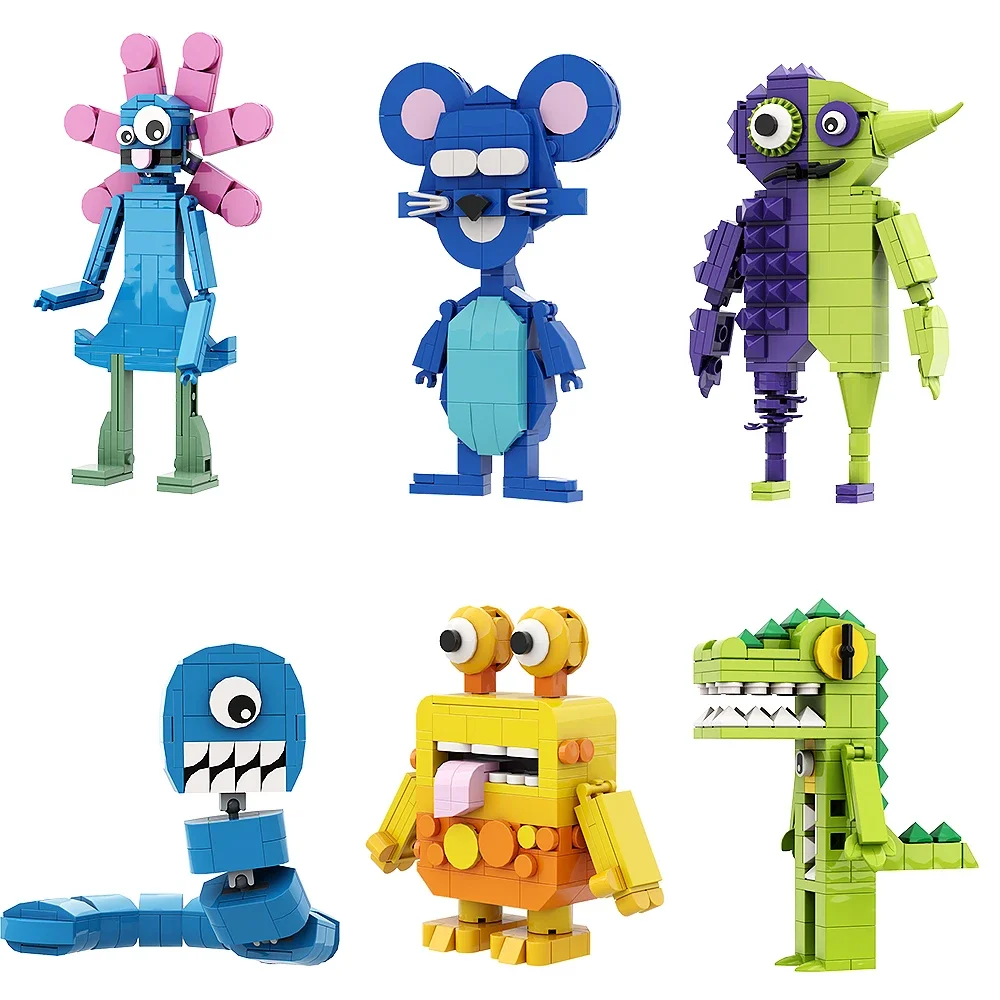 

Gobricks Garten Of Banban Bricks Game Green headed monster Flamingo MOC Model Building Blocks Children's Educationa Gifts
