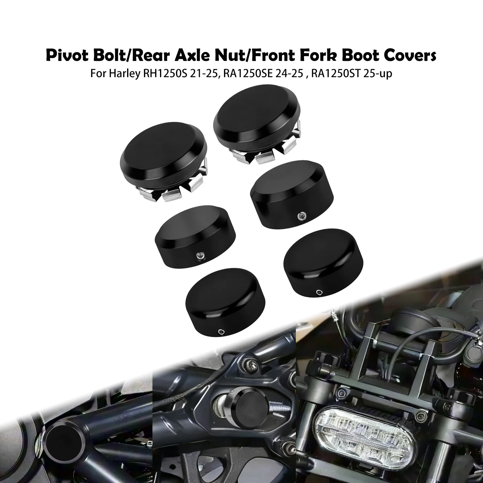 دراجة نارية المحور الخلفي الجوز غطاء Swingarm محور الترباس قبعات الجبهة شوكة التمهيد المنزلق صدمة يغطي ل سبورتستر S RH1250S 21-25 RA1250