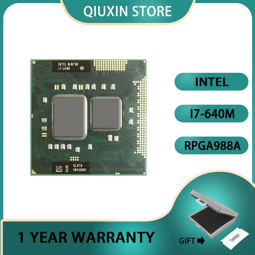 CPU Processor 4W 35W Socket G1 / rPGA988A Intel Core i7-640M i7 640M SLBTN 2.8 GHz Dual-Core Quad-Thread