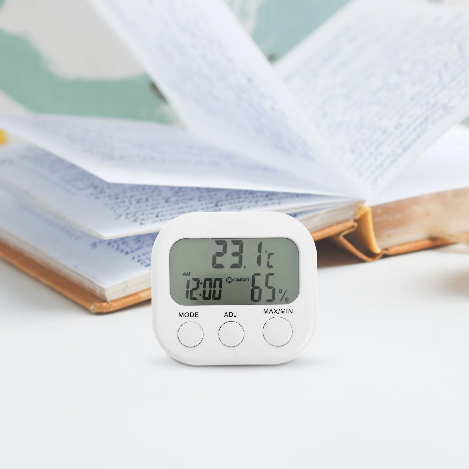مقياس الرطوبة الرقمي مقياس الحرارة الصغير لدرجة الحرارة والرطوبة لخزان الأسماك وغرفة الأطفال وغرفة النوم والمطبخ وسطح المكتب كبير #1