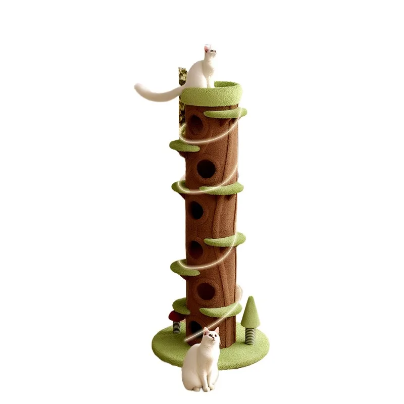 Tongtian pillar cat tree climbing frame, large tree hole cat jumping platform integrated cat shelf