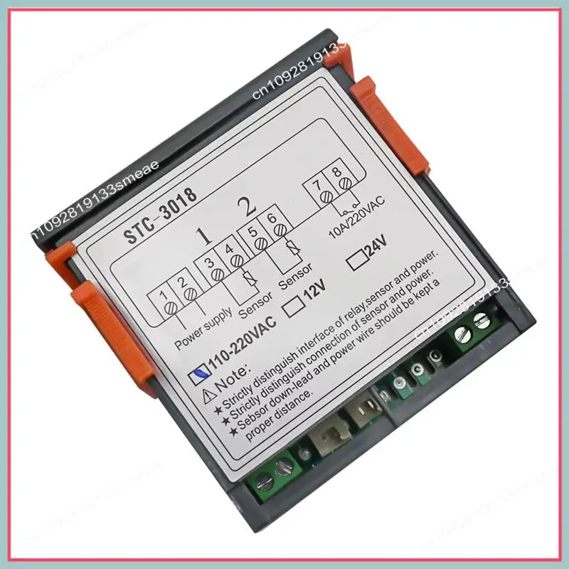 N94R STC-3018 Dual Digital Temperature Controller Two Relay Output Thermoregulator Thermostat With Heater Cooler 24V