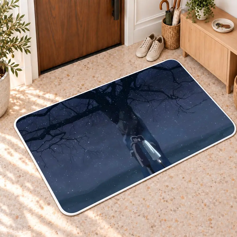 5 C-Centimeters Per Second Floor Mat Flannel Rug Soft Non Slip Door Mat For Bathroom Bedroom Kitchen Living Room Home Decor