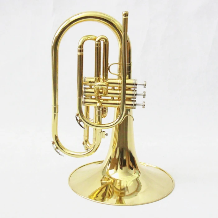 Gold Lacquered Marching Mellophone