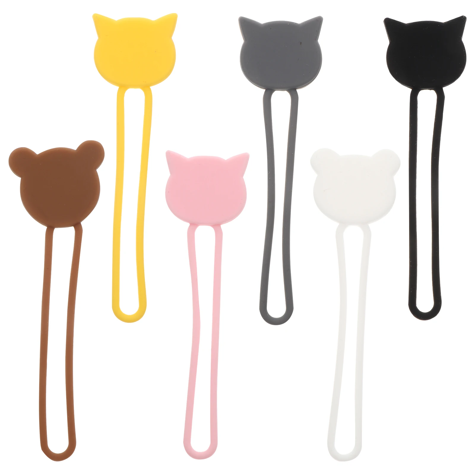 

12 pcs Cartoon Animal Shaped Cable Wire Organizer Soft Silicone Earphone Holder Cable Manager Wire Winder Cord Protector Tiny