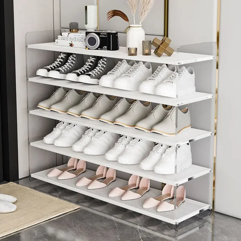 

Acrylic Transparent Shoe Rack Household Multi-layer Shoe Rack Entrance Shoe Racks Metal Simple Shoes Cabinets Home Furniture