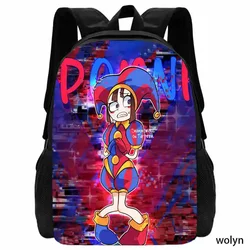 2024 Newly Amazing Digital Circus School Backpack, Cartoon School Bag for Girls Boys, Durable Kids Backpack for Kindergarten