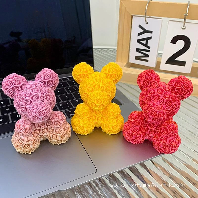 

Desk Decoration Rose Bear,3D Printing,Christmas Gifts for Friends,Ioved Ones,New Year Gifts,Valentine's Day,gifts Red, Yellow