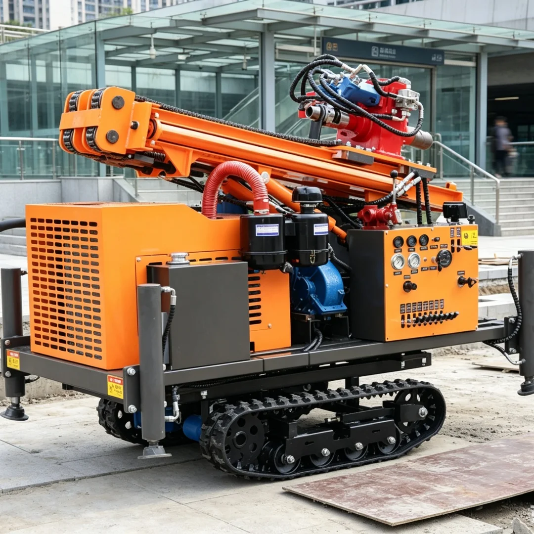 Customized High‑power Crawler Water Well Drilling Rig, Full‑hydraulic for Geological Exploration, Cross‑border Export Unit