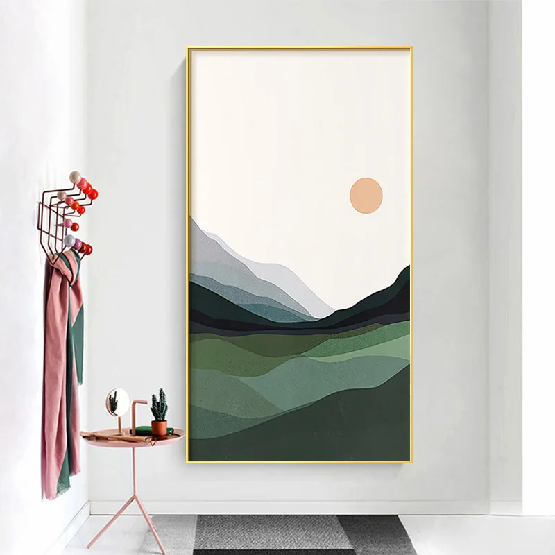 

Mountains Modern Abstract Canvas Painting Minimalist Room Decorative Art Poster Living Room Bedroom Decorative Painting