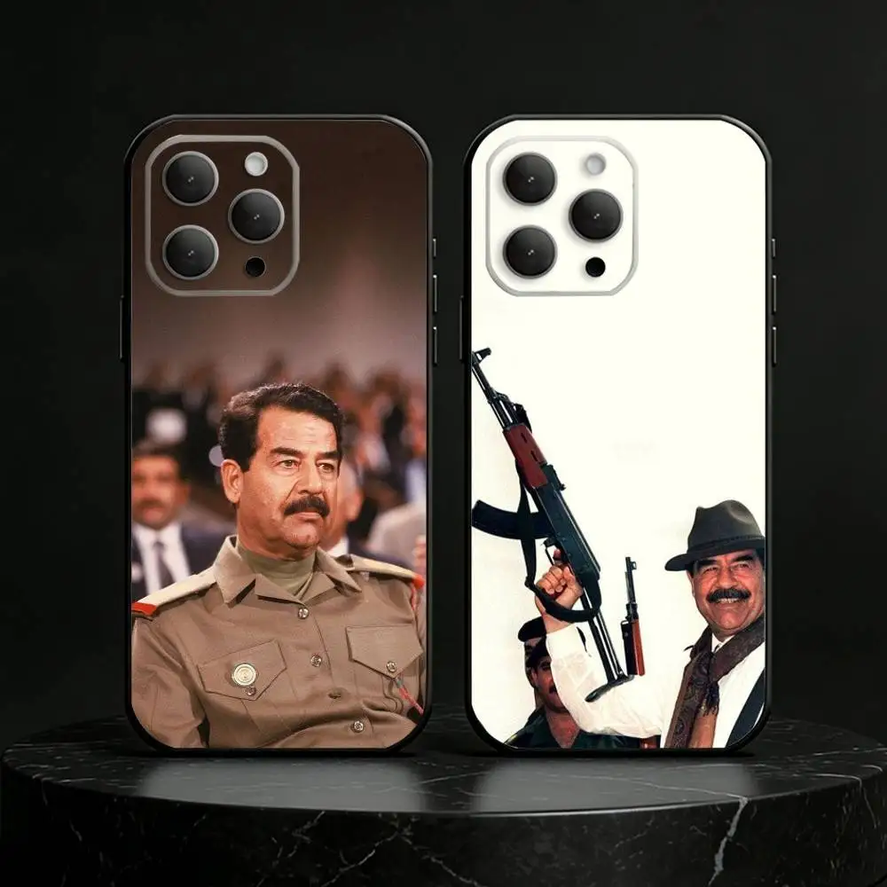 

S-Saddam H-Hussein Phone Case Silicone black Soft For IPhone 17,16,15,14,13,12,11,SE,Plus Pro Max