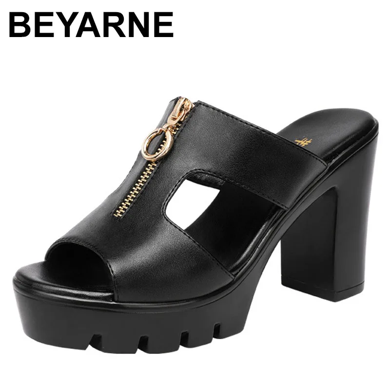 

Women Shoes High Heel Sandals Female Platform High Heels Summer Thick Heel Slippers Woman Peep Toe Pumps Large size 32-43