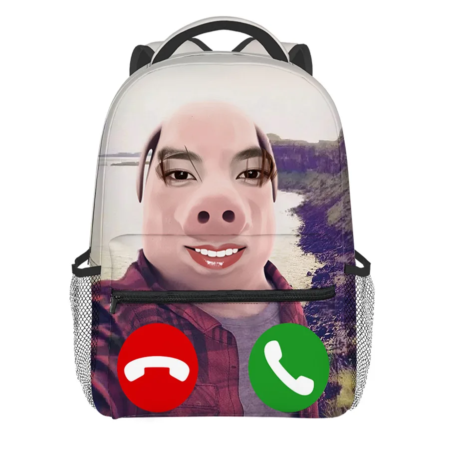 Youthful School Bags Unisex Cool JohnPork Pig God called Travel Bags 3D Print Oxford Waterproof Notebook Shoulder Backpacks