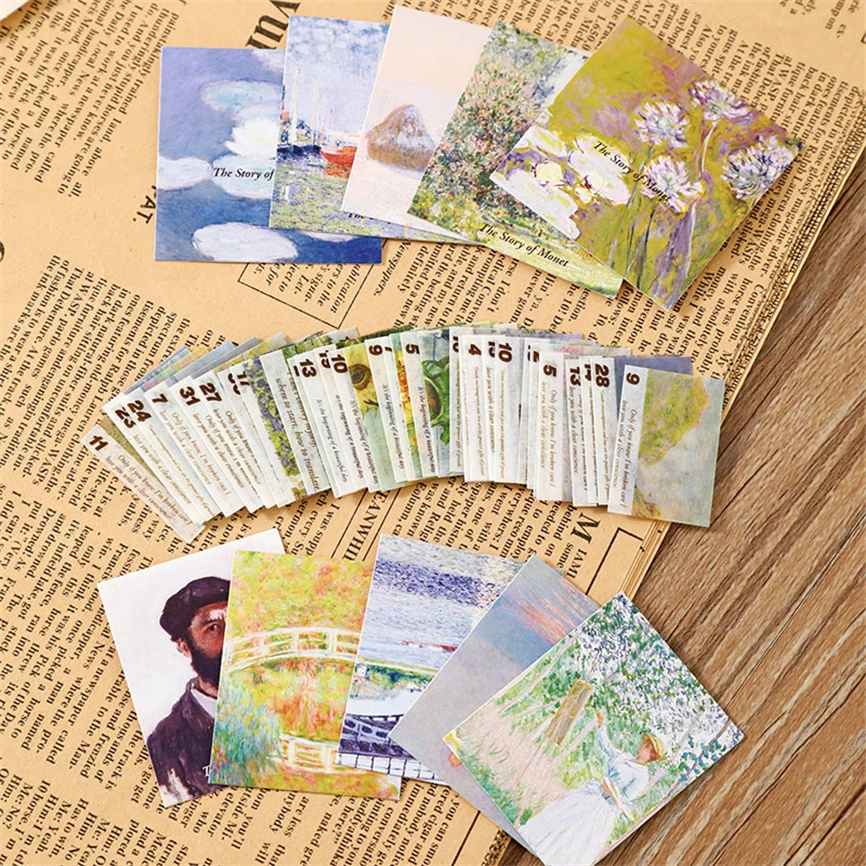 150 Pcs/ Vintage A6 Notebook Washi Tapes Sticky Note Sticker Card Stationery Set Gift Box Van Gogh Oil Painting Binder Notepad