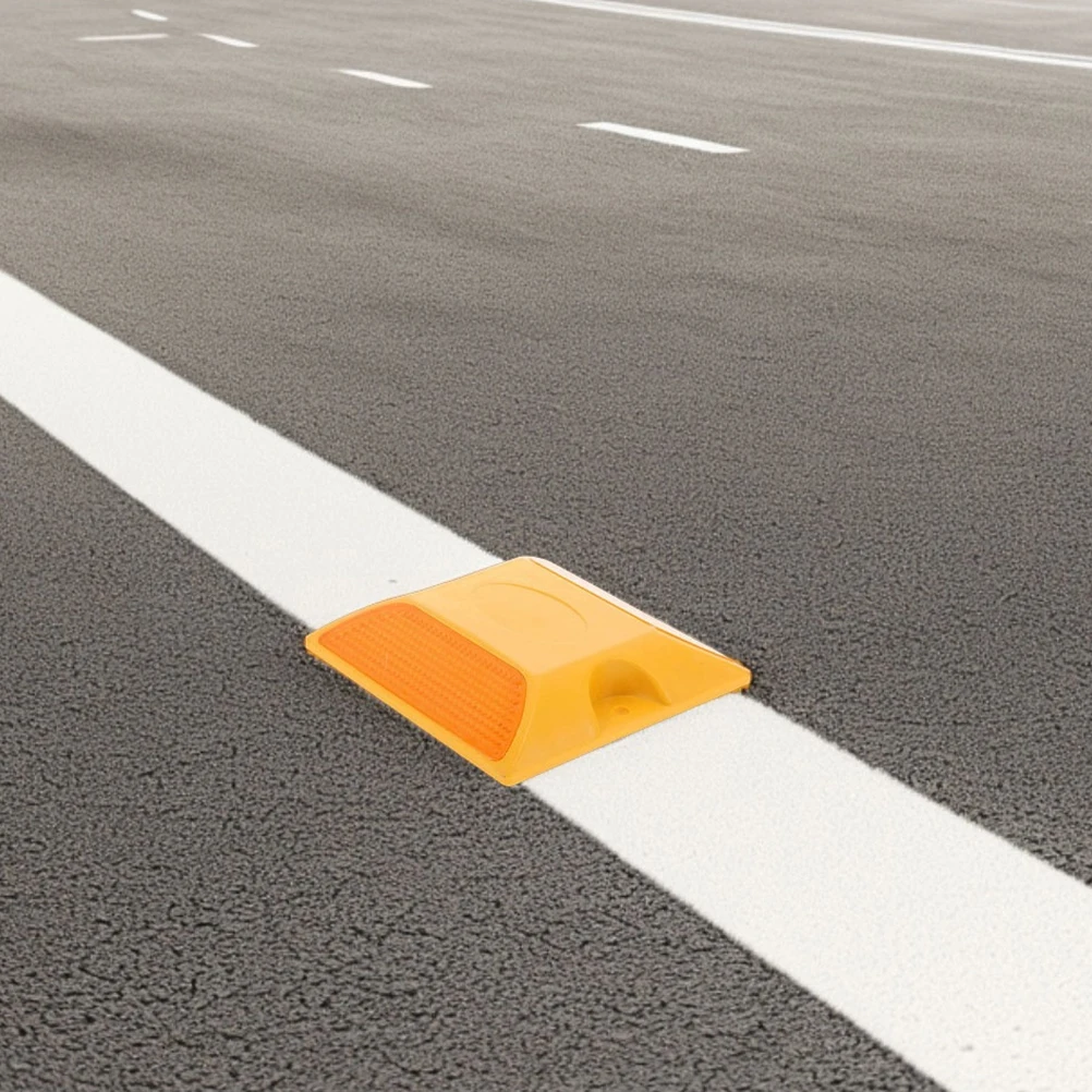 2pcs Road Studs Traffic Domes High Visibility Pavement Markers For Night Safety Driveway Highway Parking Lot Use