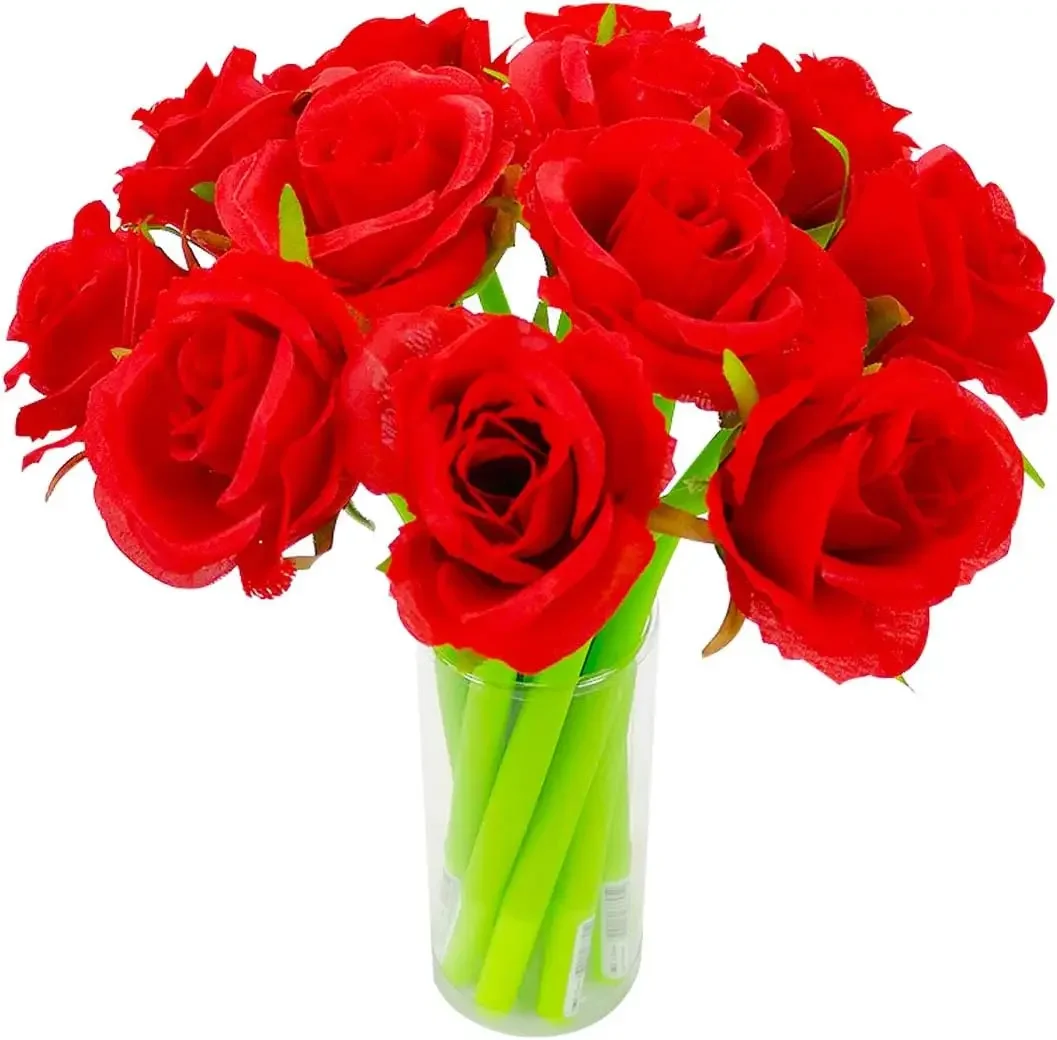 

36 шт., оптовая продажа, искусственная роза на День святого Валентина, гелевая ручка, подарки для вечеринки, подарок на день матери, канцелярские принадлежности, ручка, офисные школьные принадлежности