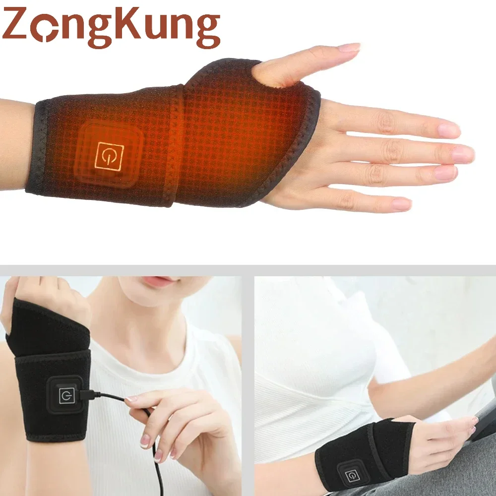 

Hand Massager for Arthritis Wristband Physiotherapy Hot Compress Wrist Massager Sports Fitness Joint Pain Relief Wrap Support