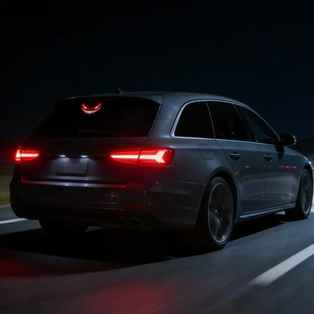 Solarbetriebenes Teufelsauge Auto-LED-Ambientelicht Coole Teufelsgesicht-Atmungslampe Heckscheiben-Warnblitzlicht Dekoration – Detail 9