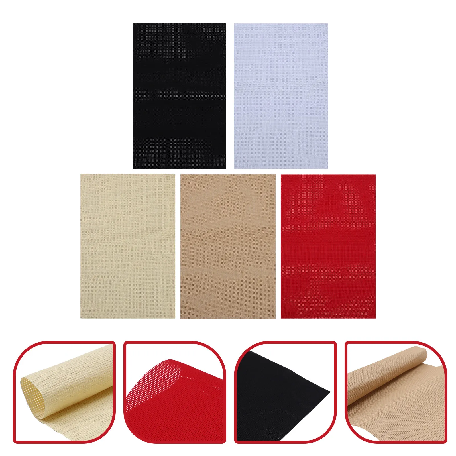 

Набор из 5 штук: Ткань для рукоделия, моющаяся, многоразовая, подходит для вышивки крестом и творческих проектов