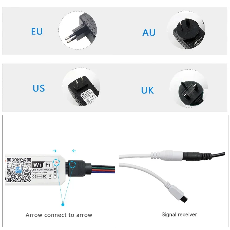 Imagem -06 - Rgbw Rgbw Levou Tira de Luz Flexível 60leds m à Prova Dágua Wi-fi Aplicativo Alexa 5m 10m 5050