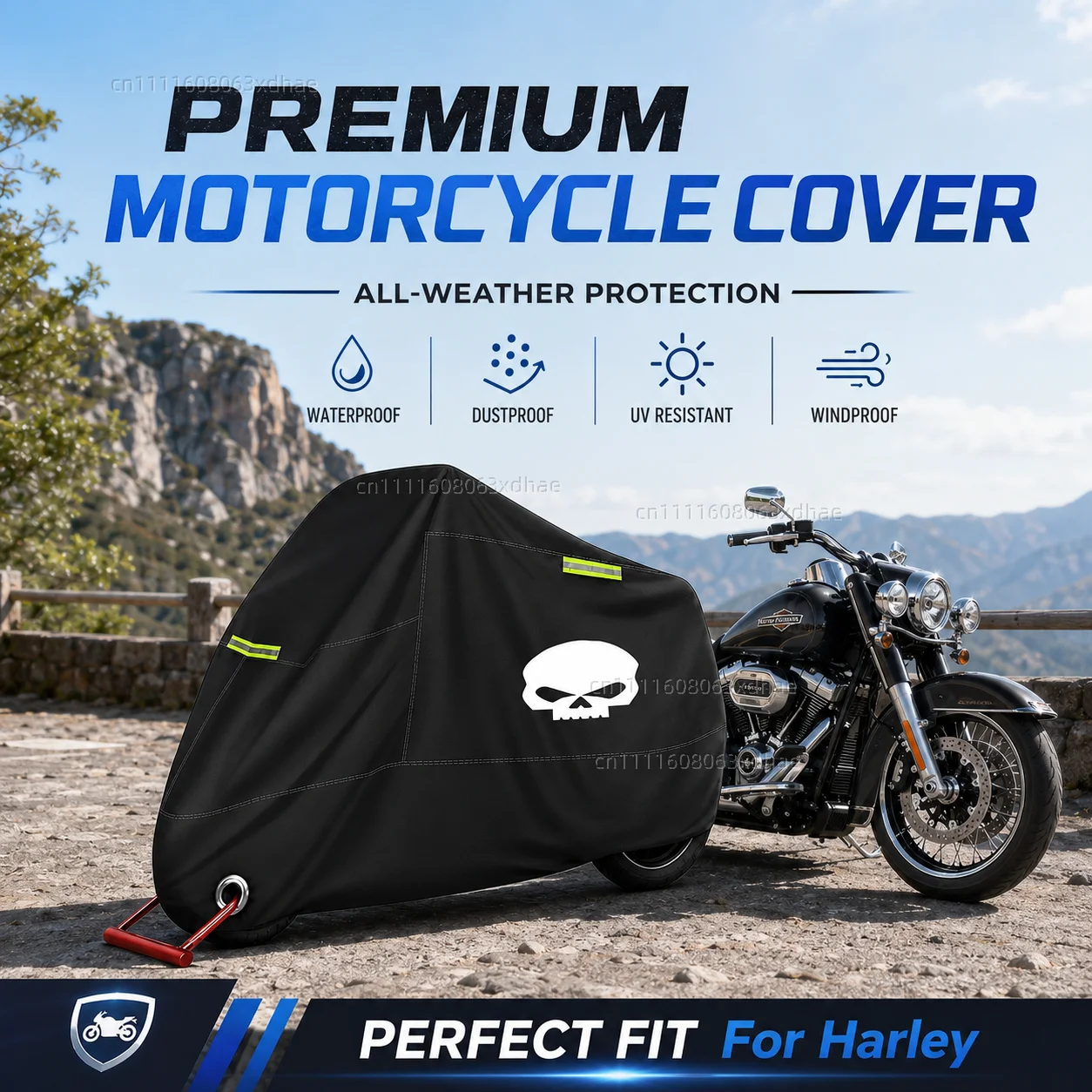Motorcycle Full Cover Waterproof Rain Dustproof All Season 190T Oxford Cloth For For Harley Davidson ADV 1250 PA1250 Special