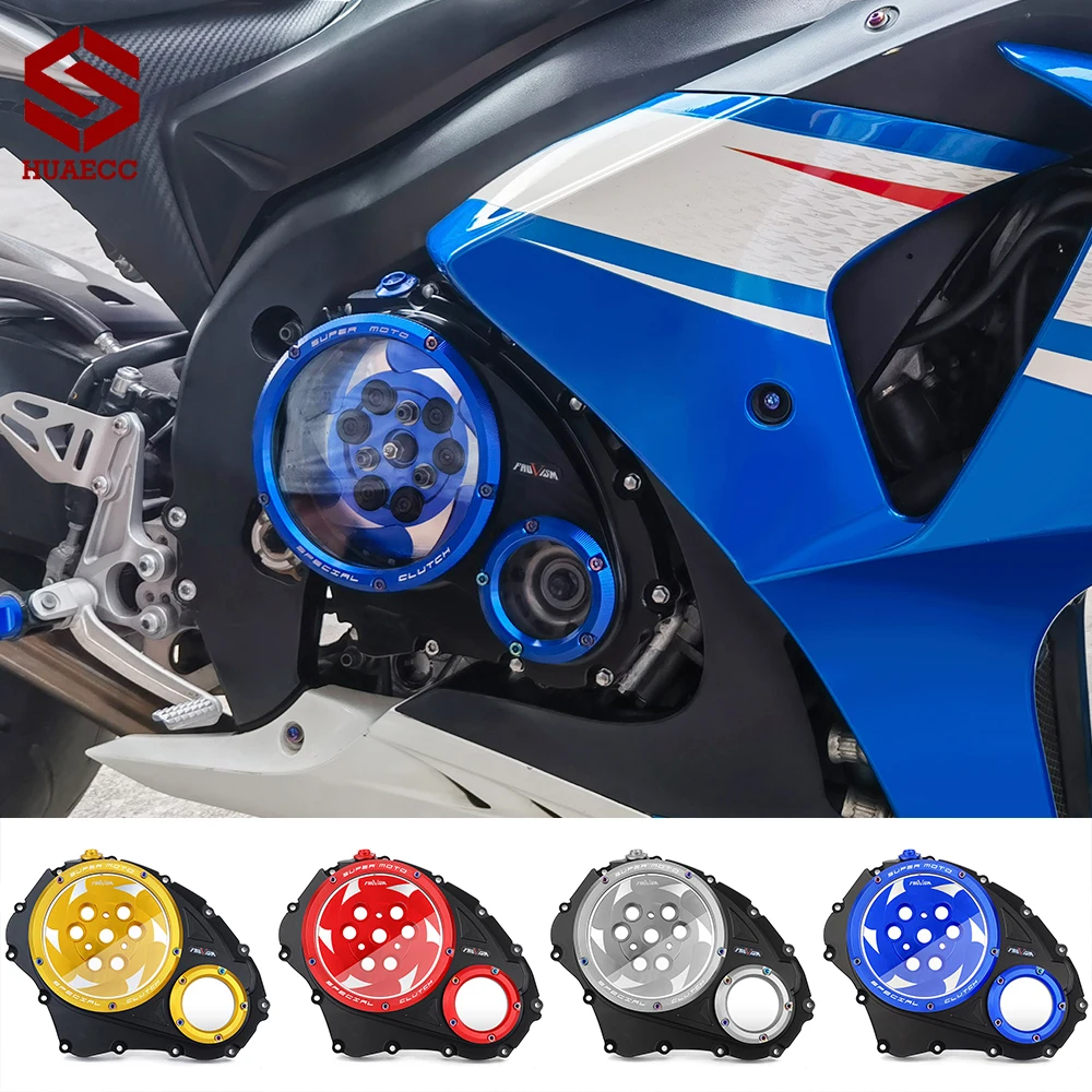 CNC Motorcycle Racing Engine Clear Clutch Cover Protector Guard Waterproof For Suzuki GSX-R1000 2009-2016 GSX R1000 2017-2021