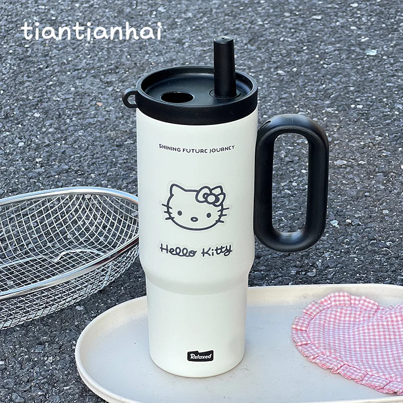 Stainless Steel Insulated Cup With Handle Aesthetic Design Thermal Coffee Mug Portable Travel Tumbler For Car Home Office Adults