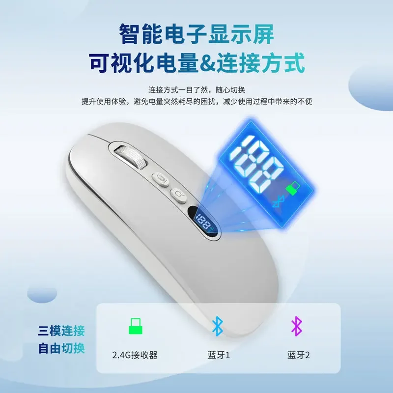 Souris rechargeable à dialect vocal intelligent AI transfrontalière DeepSeek, souris de trajet parlant par traduction