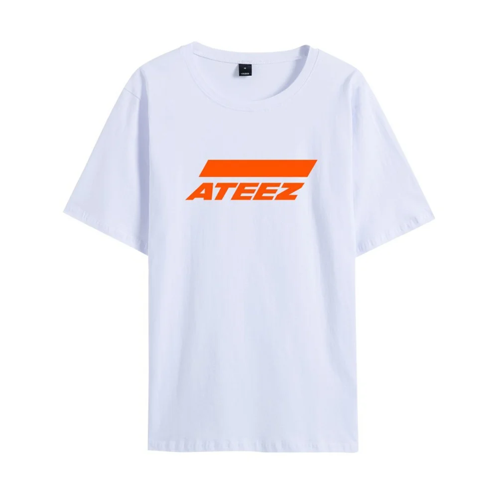 New Summer ATEEZ Cotton Round Neck Women's T-shirt Korean Fashion Loose Comfortable Printed Men's Short Sleeve Tops For Student