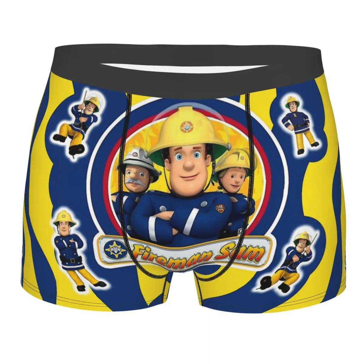 

Трусы Fireman Sam And Friends дышащие с абстрактным рисунком, мужское нижнее белье, сексуальные шорты, боксеры, трусы