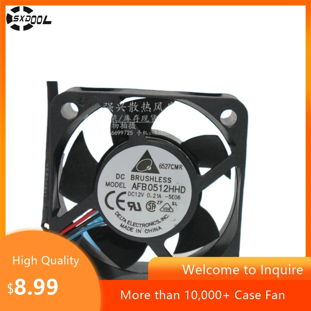 

5cm Fan for Delta AFB0512HHD 50mm 12V 0.21A Cooling Fan with Dual Ball Bearings