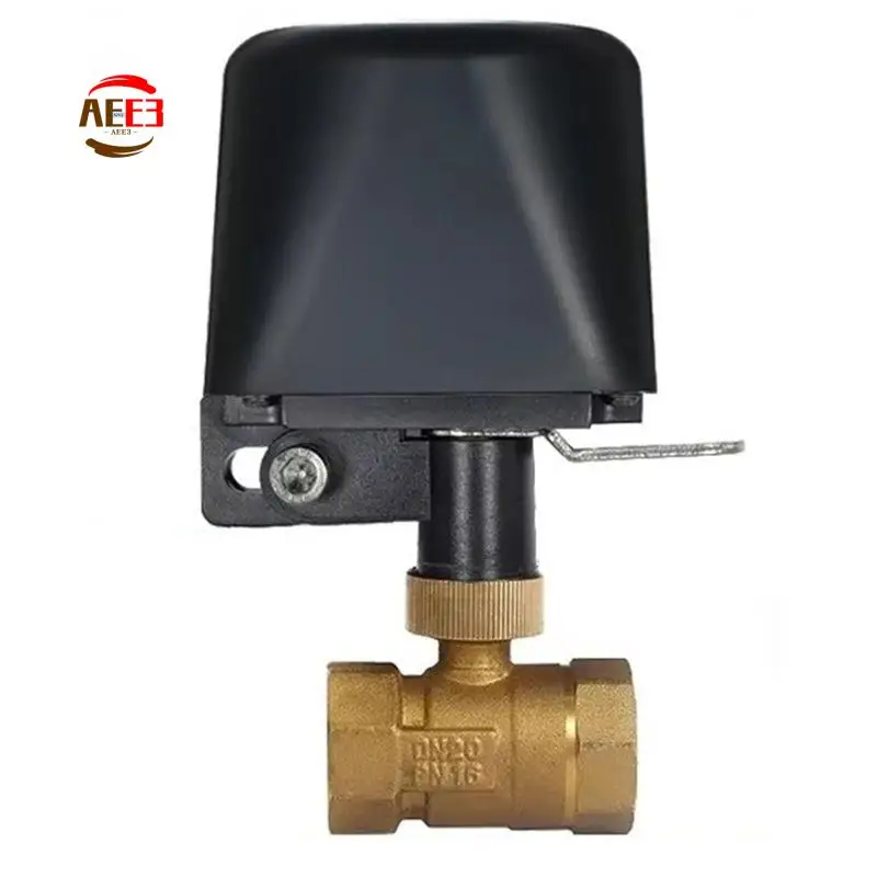 AEE3-Tuya Smart Wifi Water Vavle Zigbee Gas Water Stop Check Valve DN15 Wireless Control Timer Work+Alexa Google Home