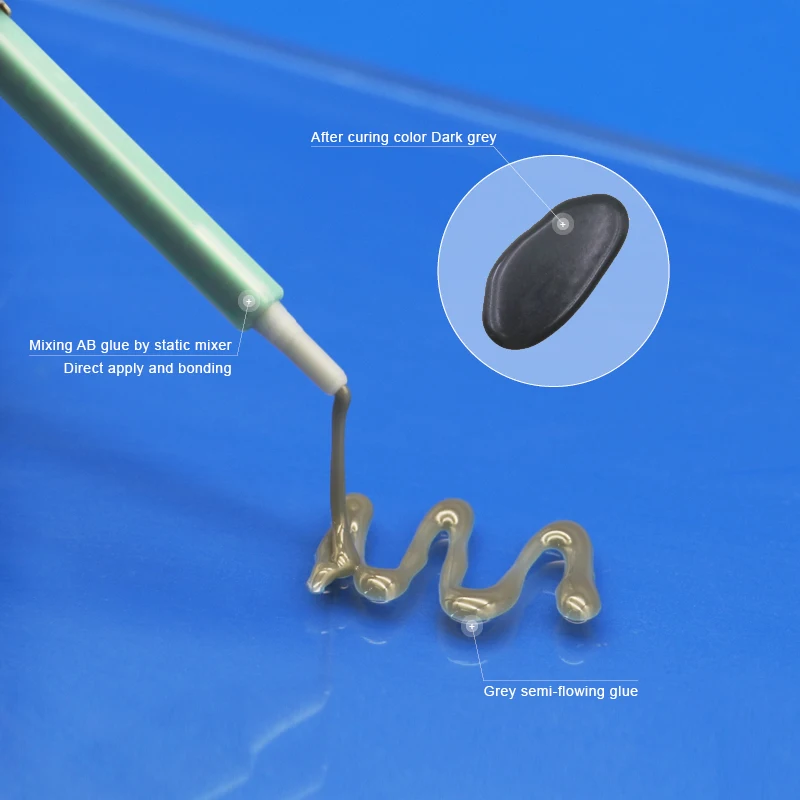W2030 AB Glue Grey Metals Plastics Bonding 25g 90-Min Standard Slow Cured 2 Part Resin Hardener Oil-based Gray Epoxy Adhesive