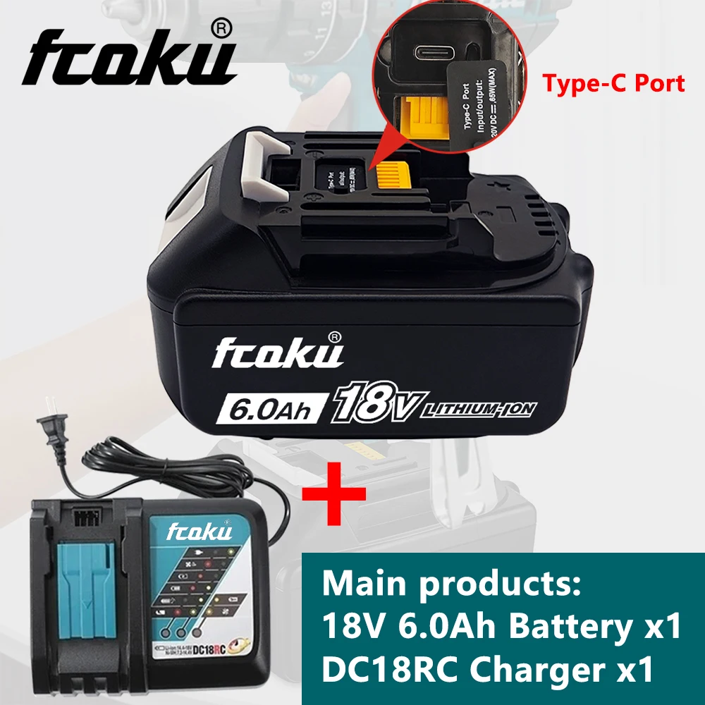 

For Original Makita 18V 6Ah/8Ah, for Makita 18V Battery BL1830B BL1850B BL1850 BL1840 BL1860 BL1815 Replacement Lithium Battery