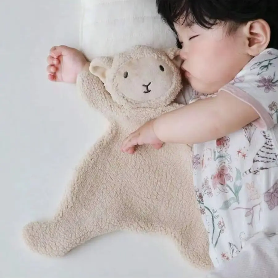 1PCS Soft Cotton Baby Comfort Doll Blanket Newborn Sleeping Dolls Kids Fashion Sleep Toy Soothe Appease Bibs