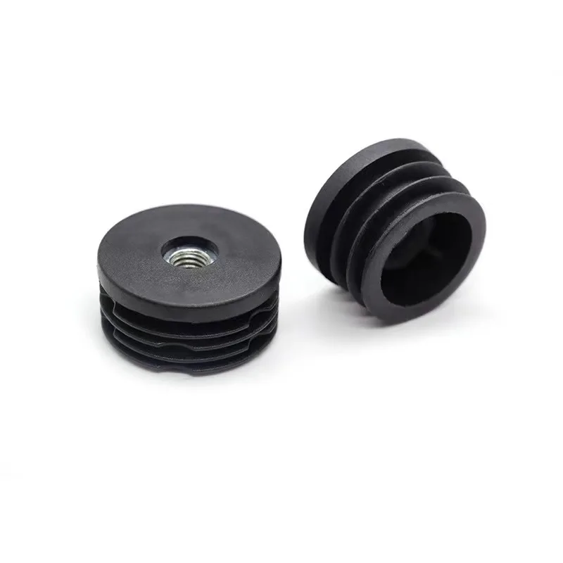 1-5 stücke Runde Kunststoff Rohr Stecker Blindung End Kappen Rohr Rohr Mit M6 M8 Loch Stecker Mutter Fuß pad Balance Rad Zubehör