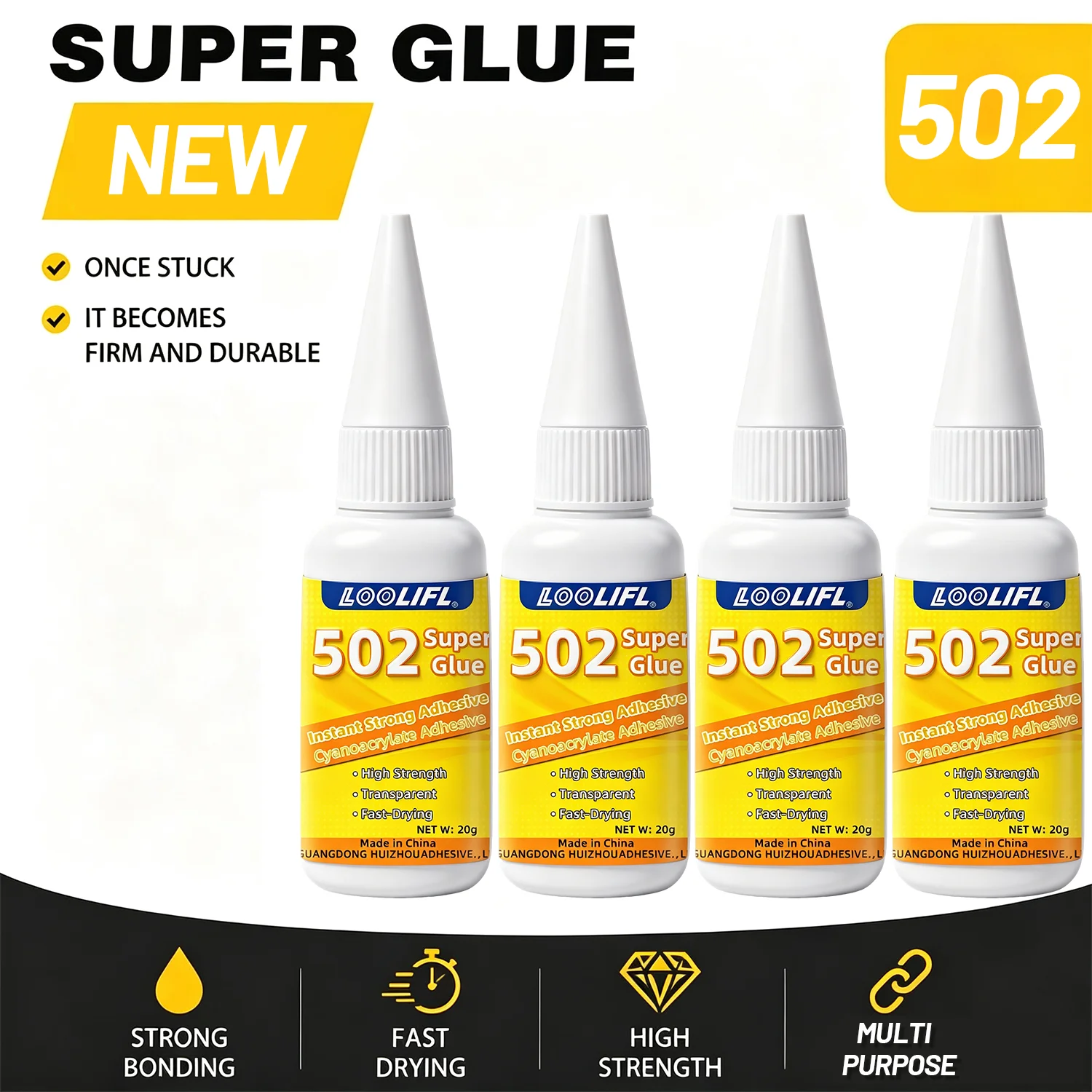 Quick-Drying Repair 502 Super Glue Instant Adhesive Universal For Home Party Gift Decor DIY Projects Strong Bond Wood Glass Tool