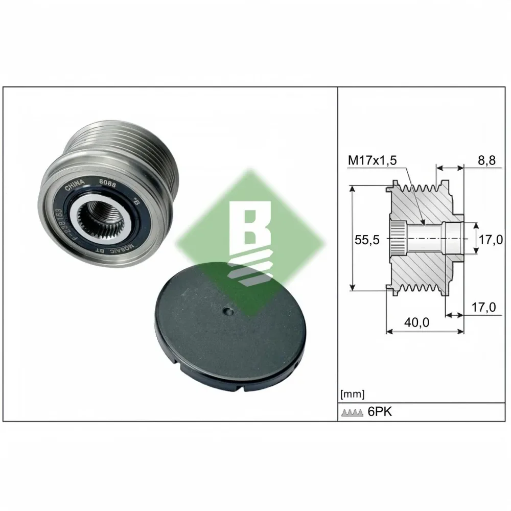 F-238163 1800A061 Generator Pulley for Mitsubishi Mazda Peugeot Citroen F-238163 1800A061 1800A313