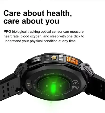 K66 Smartklocka Herr Bluetooth-samtal 1,85 tum 128 MB minne 730 mAh batteri Puls Blodtryck Utomhussport Ficklampa Smartklocka 10 best sales dk66 - №6