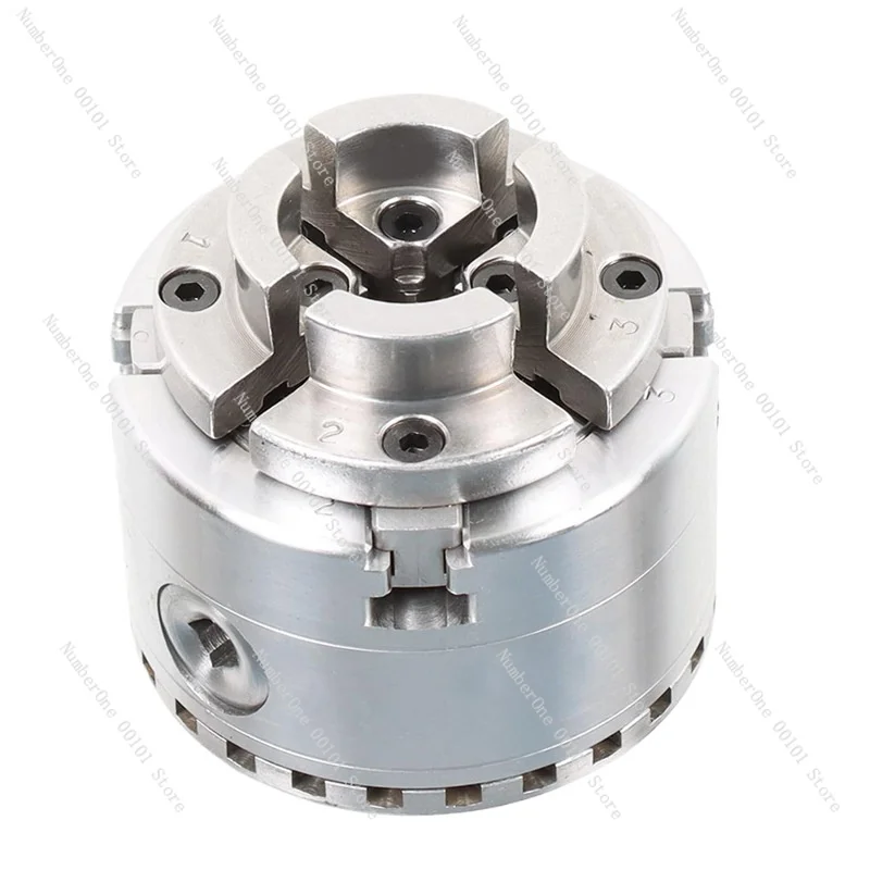 Four-Jaw Self-Centering Woodworking Chuck 4inch PK96 1x8TPI Thread KP125 Woodworking Chuck for Woodworking Lathe