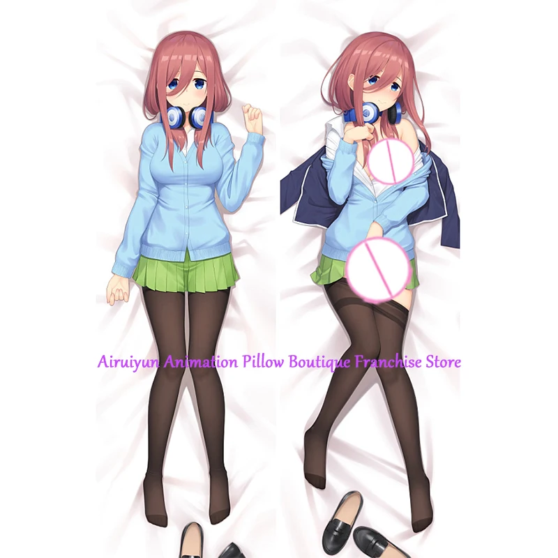 Anime Dakimakura Pillow Case Miku Nakano Sexy and Busty Beautiful Girl Double-Sided Halloween Decoration