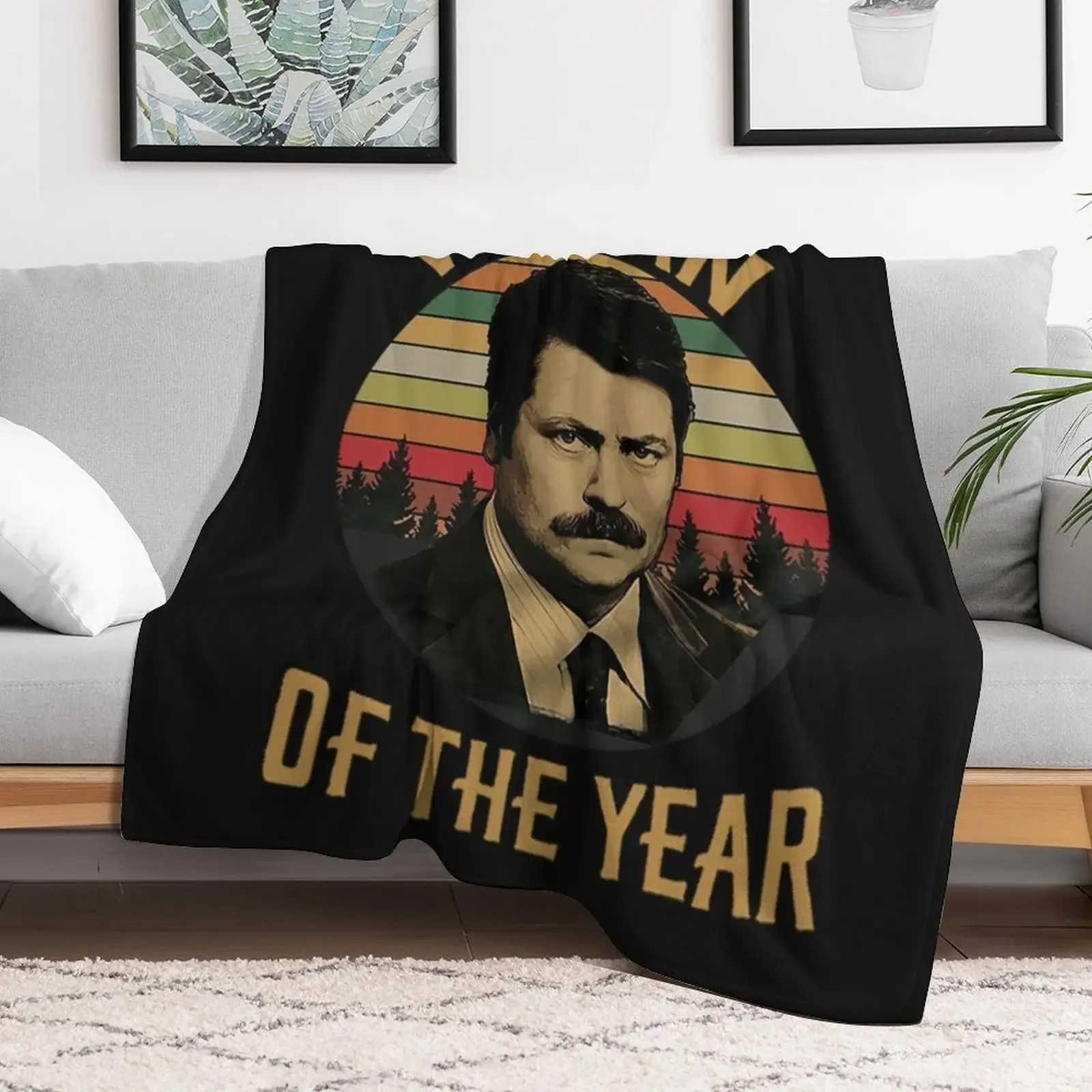 Ron Swanson T-Shirtron swanson SHIRT, parks and rec shirt-the worst john ralphio-parks and rec parks and recreatio Throw Blanket