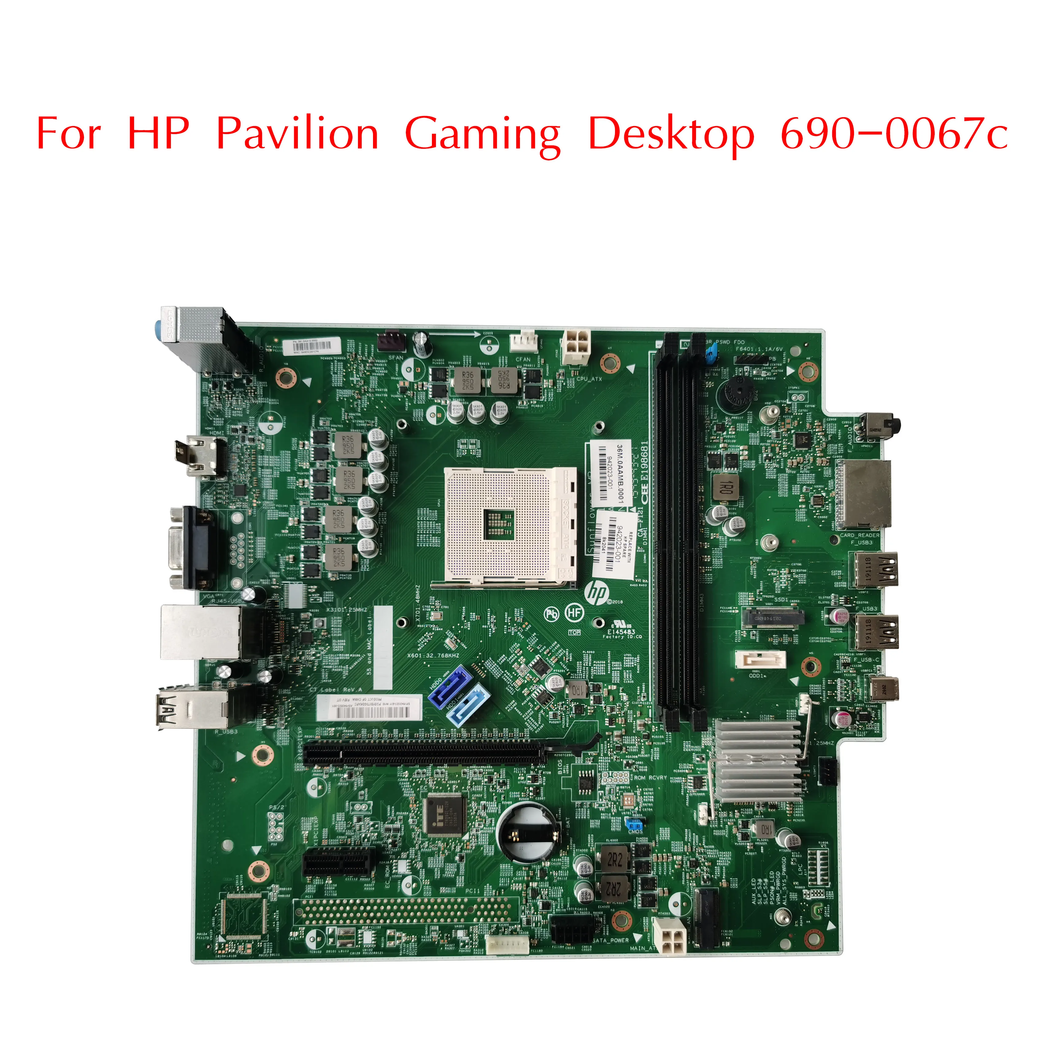 

942023-601 используется для HP Pavilion Gaming Desktop 690-0067c материнская плата 942023-001 AM4 DDR4 100% протестирована