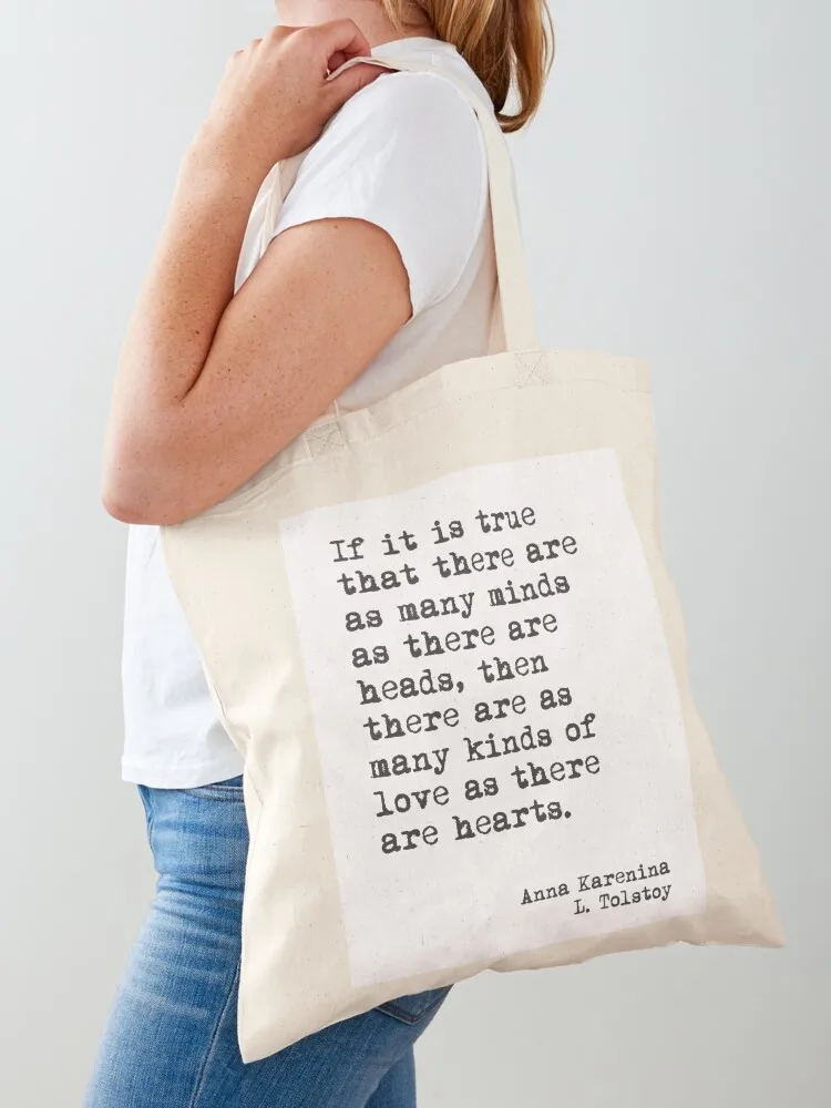 

Anna Karenina Leo Tolstoy Quote Tote Bag Canvas bag for women free delivery bags university shopper bag large tote