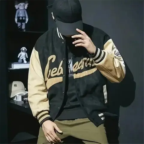 남성용 캐주얼 패션 스웨이드 야구 재킷, 빈티지 신상 그린 파일럿 재킷, 인스 남성용 루즈 스타일 재킷, 용수철 및 가을